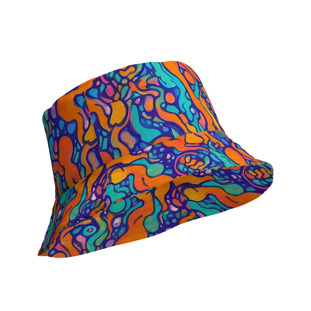 Chromatic Tidal Pool on Reversible Bucket Hat — Product details Outside