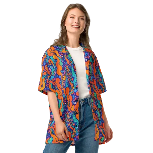 Chromatic Tidal Pool on a Button Shirt