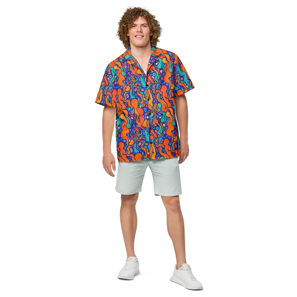 Chromatic Tidal Pool on Button Shirt — Front