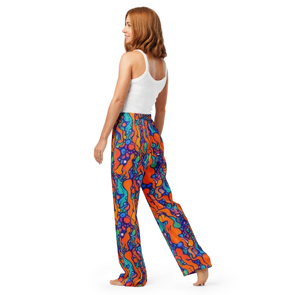 Chromatic Tidal Pool on Women's Pajama Pants — Back