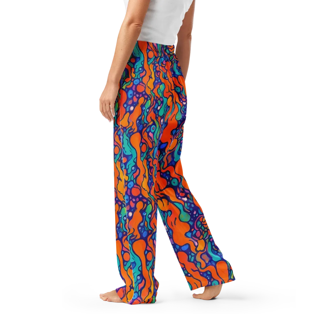 Chromatic Tidal Pool on Women's Pajama Pants — Left