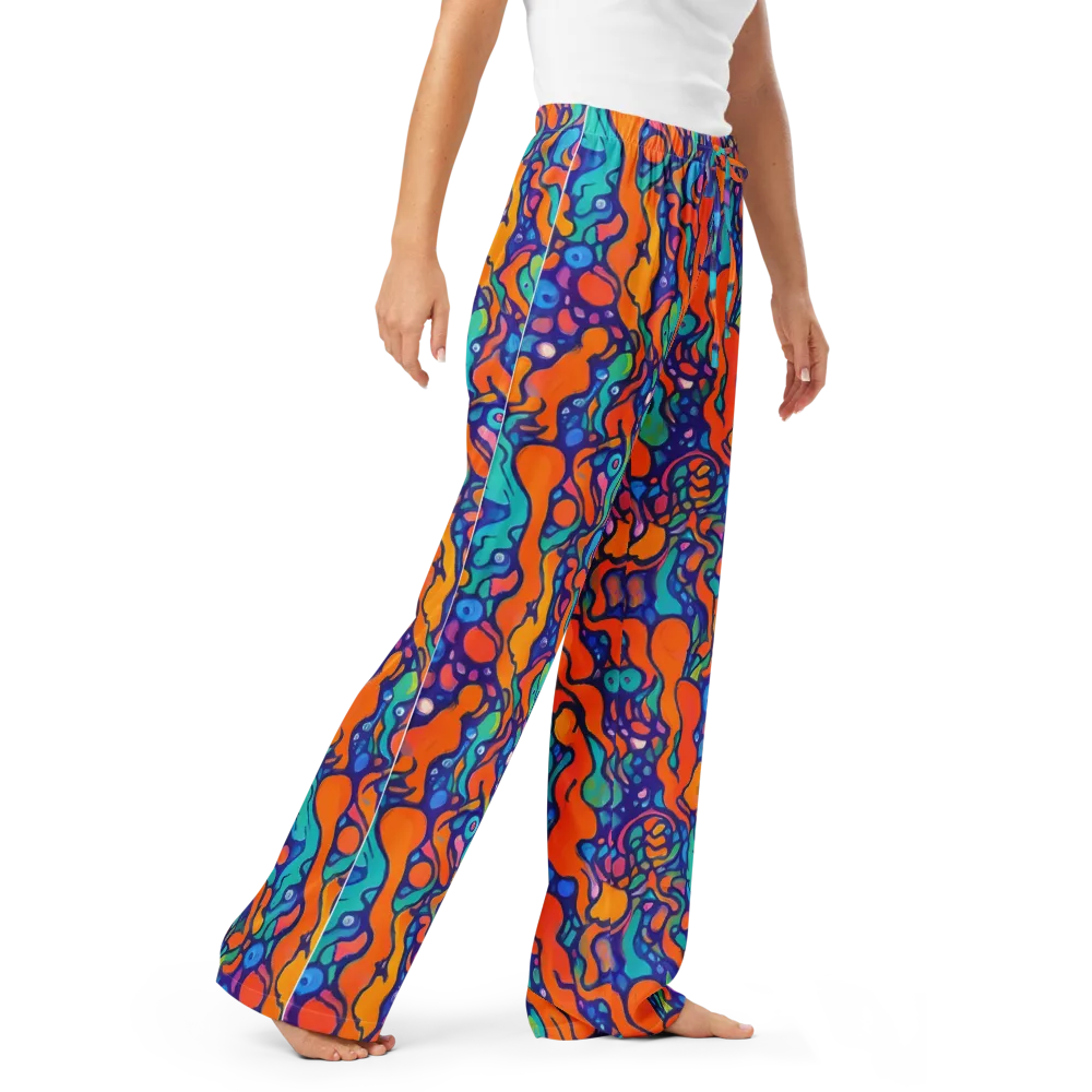 Chromatic Tidal Pool on Women's Pajama Pants — Right Front