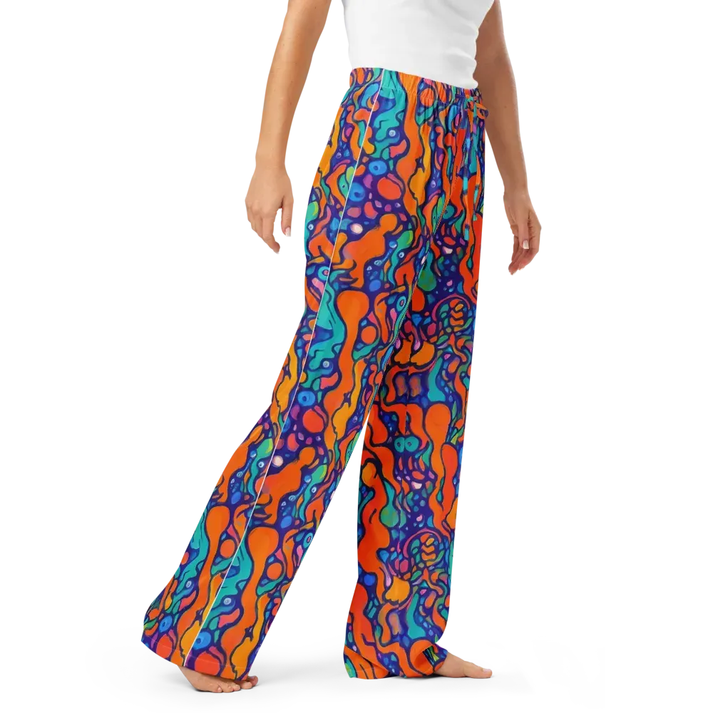 Chromatic Tidal Pool on Women's Pajama Pants — Right Front