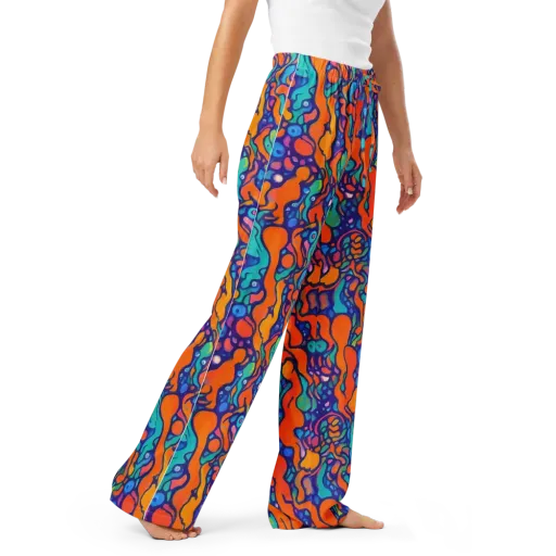 Chromatic Tidal Pool on a Women's Pajama Pants