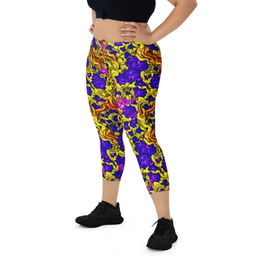 Ultraviolet Inferno on a Capri Leggings