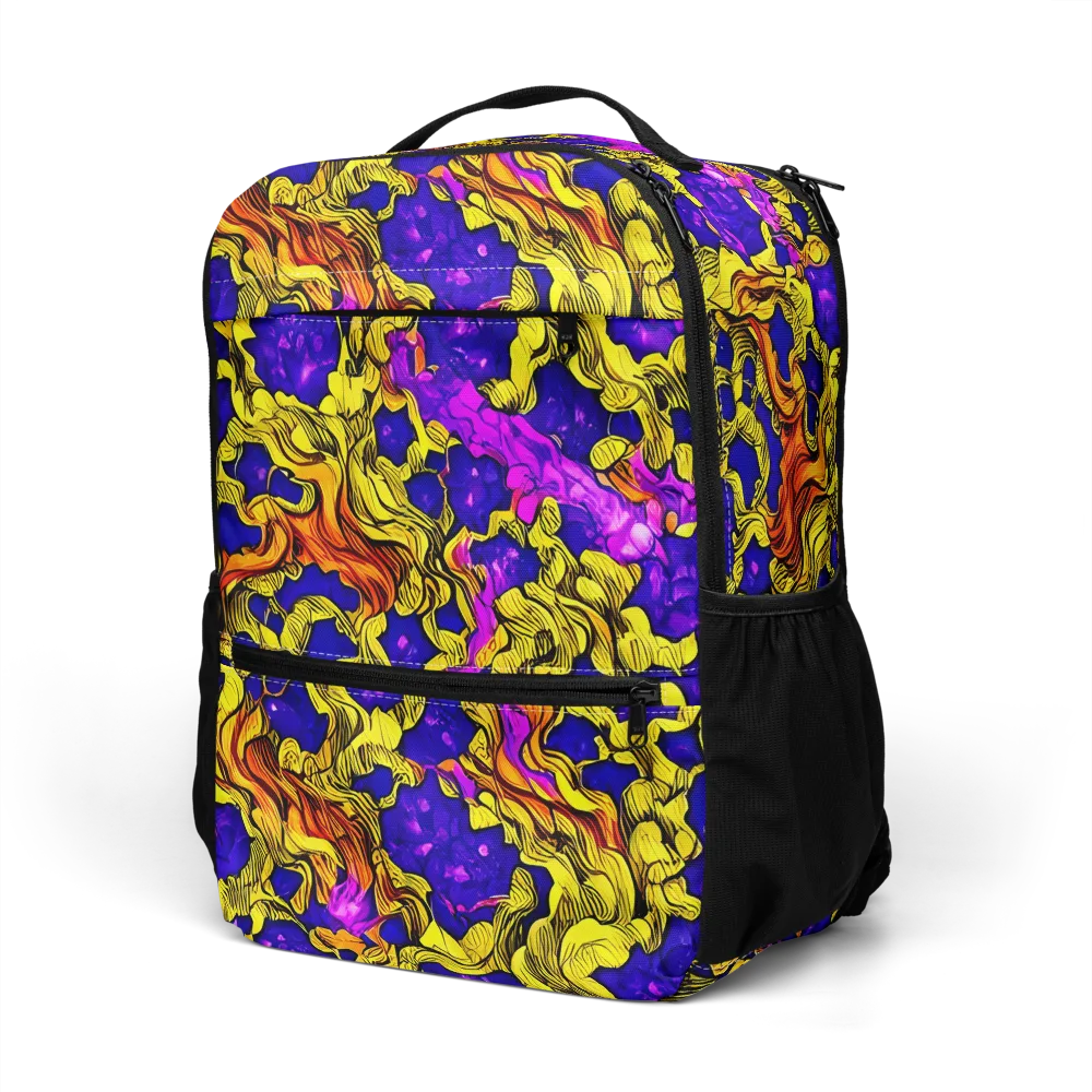 Ultraviolet Inferno on Utility Backpack — Left Front