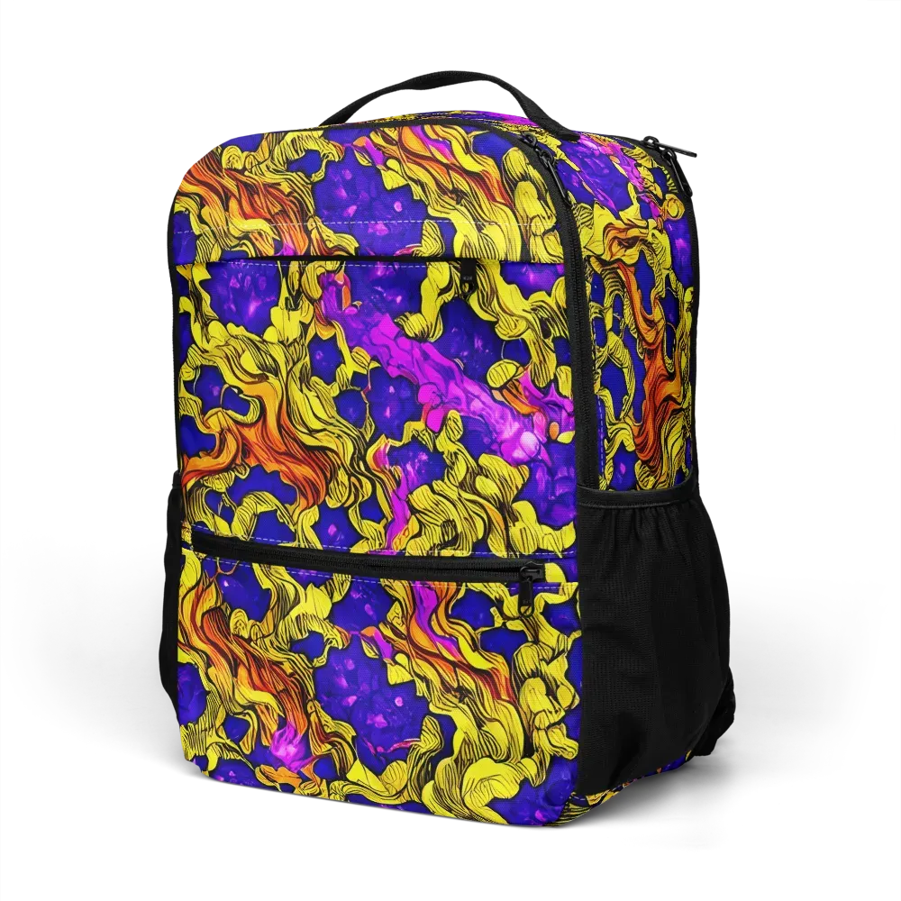 Ultraviolet Inferno on Utility Backpack — Left Front