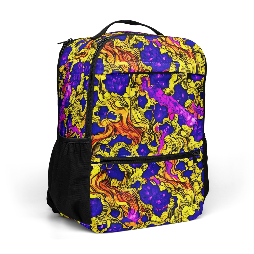 Ultraviolet Inferno on Utility Backpack — Right Front