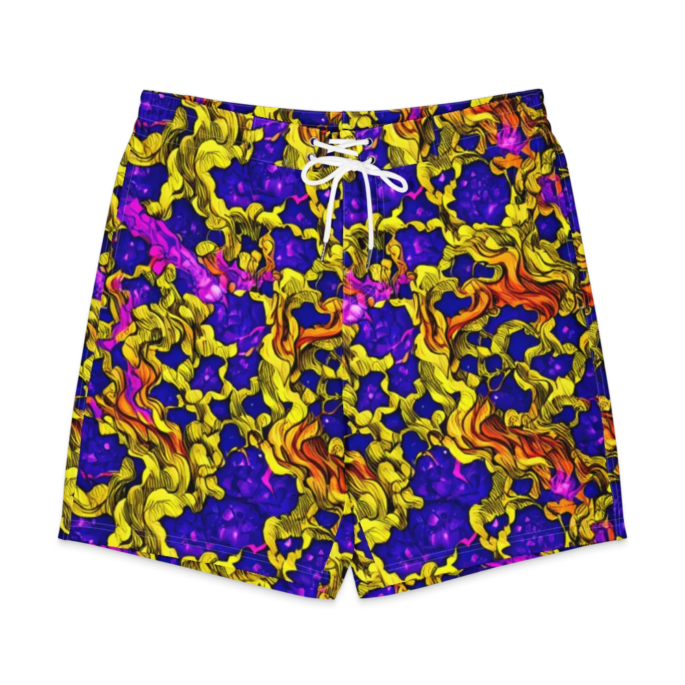 Ultraviolet Inferno on Men's Board Shorts — Front