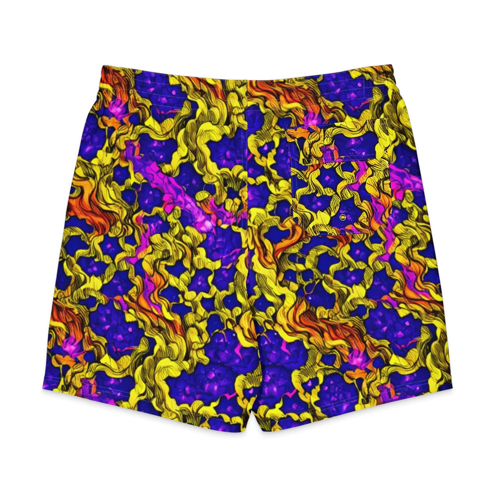 Ultraviolet Inferno on Men's Board Shorts — Back