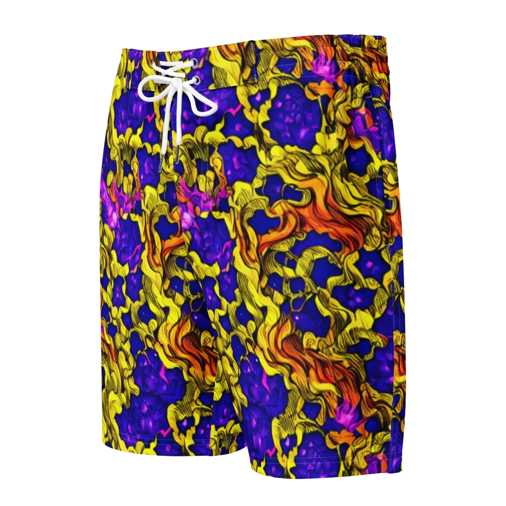 Ultraviolet Inferno on Men's Board Shorts — Front