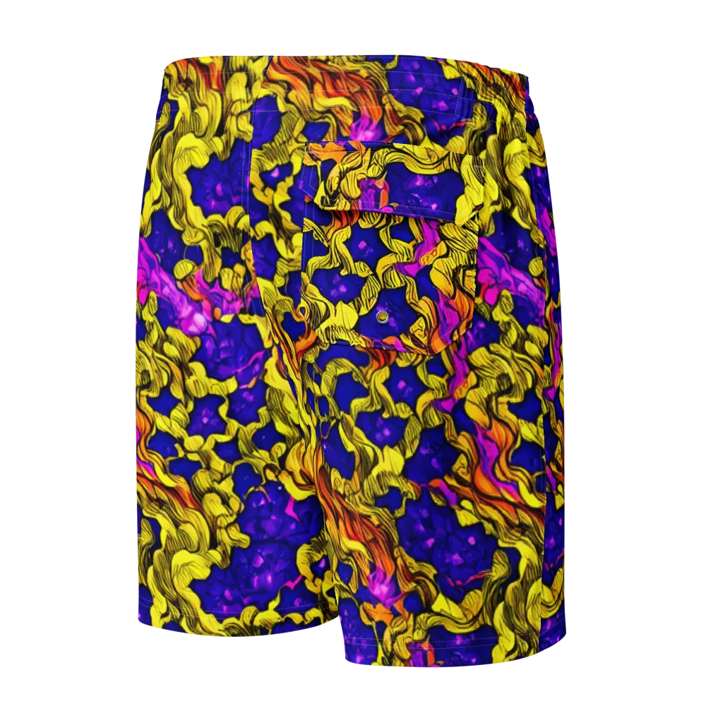 Ultraviolet Inferno on Men's Board Shorts — Back