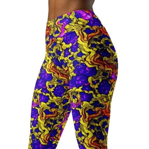 Ultraviolet Inferno on a Yoga Leggings