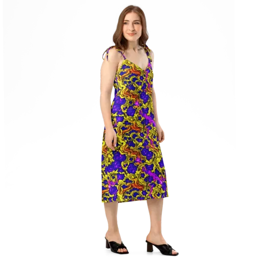 Ultraviolet Inferno on a Slip Dress