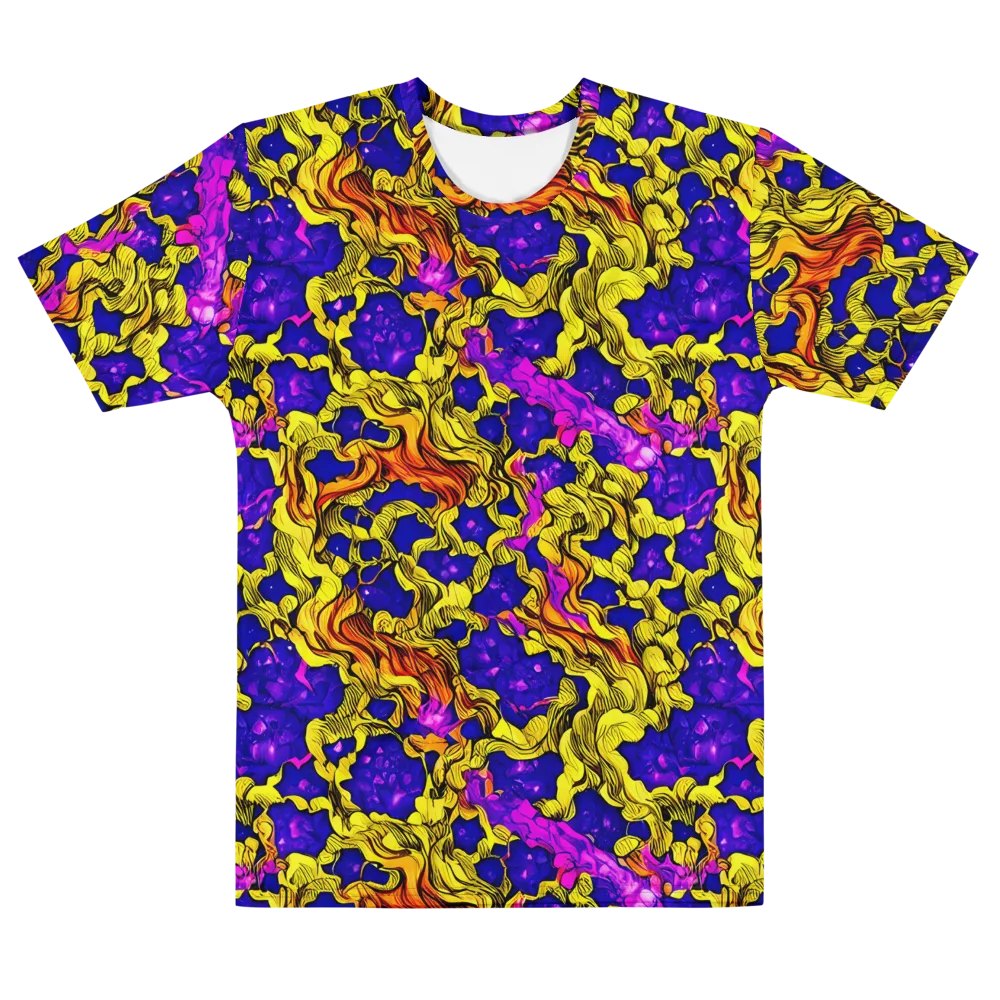 Ultraviolet Inferno on Men's Cotton Crew Neck T-Shirt — Front