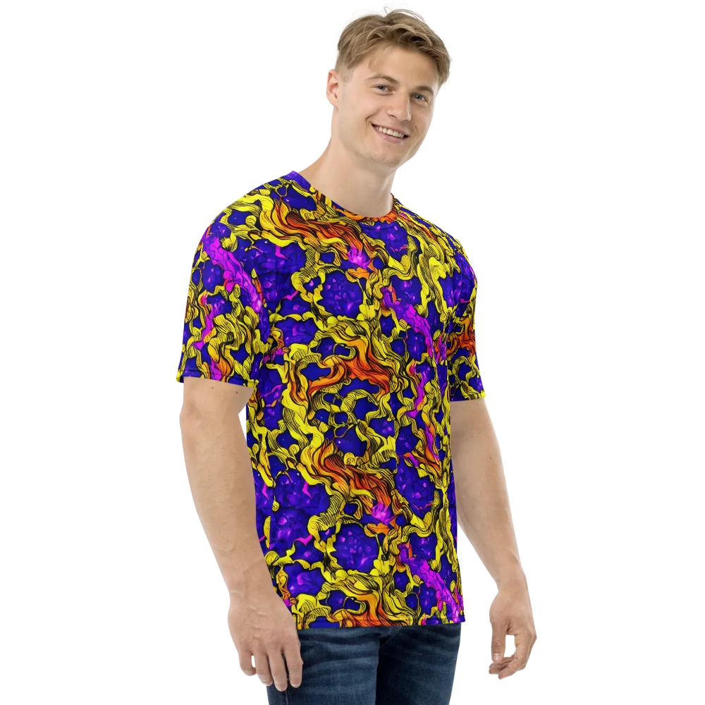 Ultraviolet Inferno on Men's Crew Neck T-Shirt — Right