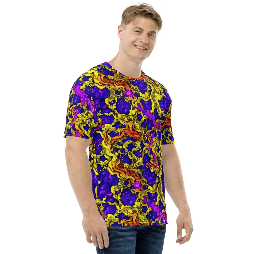 Ultraviolet Inferno on Men's Crew Neck T-Shirt — Right