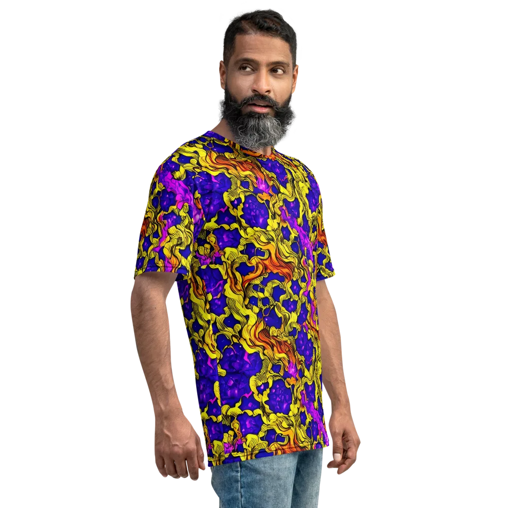 Ultraviolet Inferno on Men's Crew Neck T-Shirt — Right