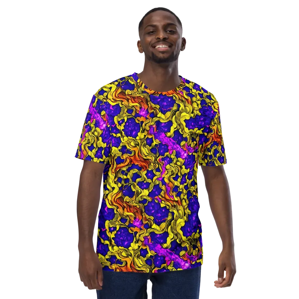 Ultraviolet Inferno on Men's Crew Neck T-Shirt — Front