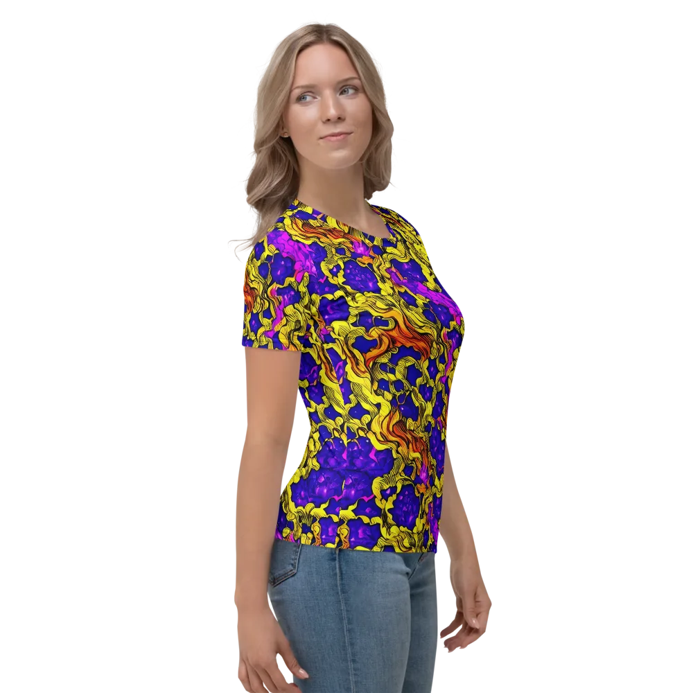 Ultraviolet Inferno on Women's Crew Neck T-Shirt — Right