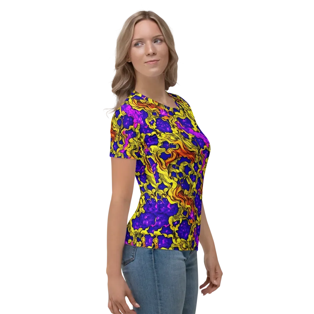 Ultraviolet Inferno on Women's Crew Neck T-Shirt — Right