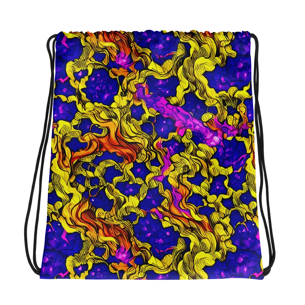 Ultraviolet Inferno on Drawstring Bag — Photo