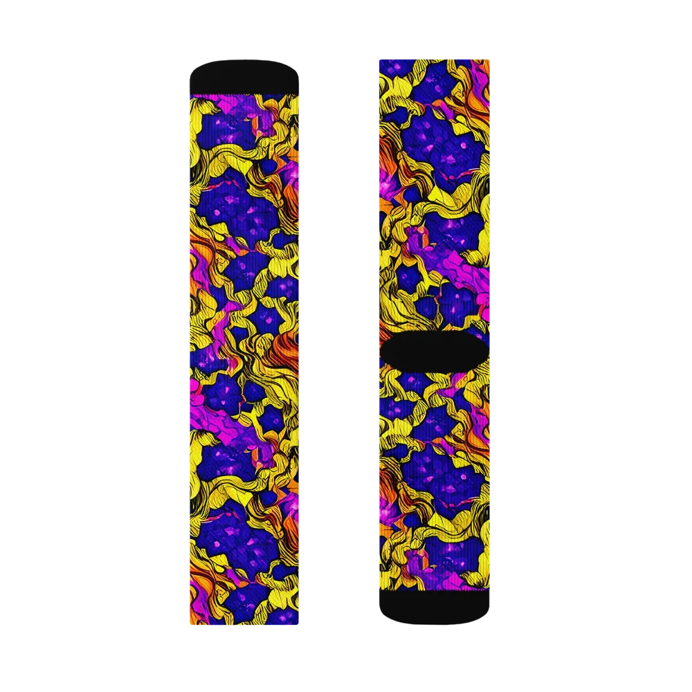 Ultraviolet Inferno on Socks — Right Sock