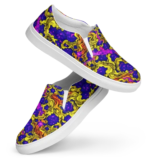 Ultraviolet Inferno on a Women's Slip-On Canvas Shoes