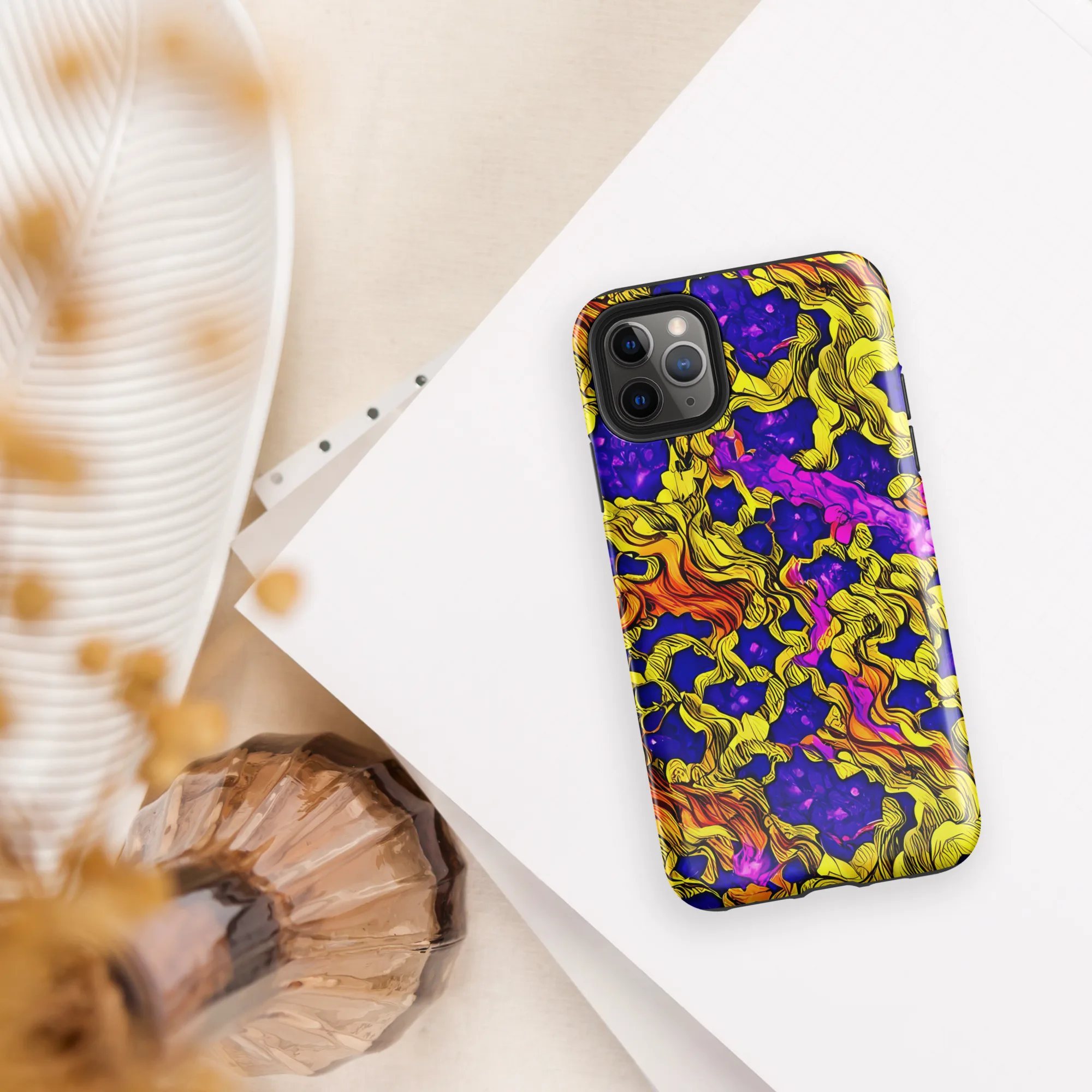 Ultraviolet Inferno on Tough Case for iPhone® — Front
