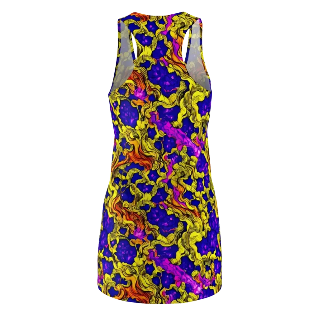 Ultraviolet Inferno on Racerback Dress — Back