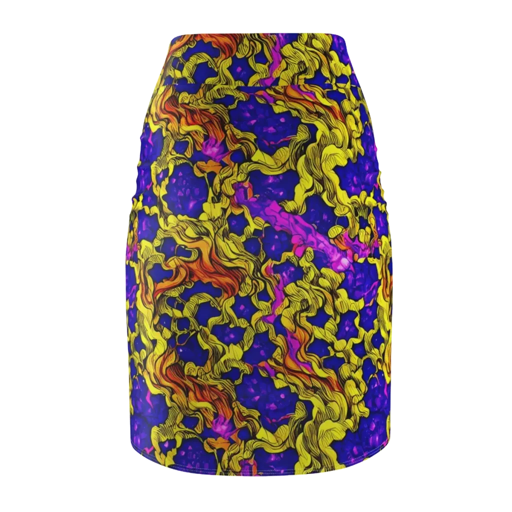 Ultraviolet Inferno on Pencil Skirt — Back