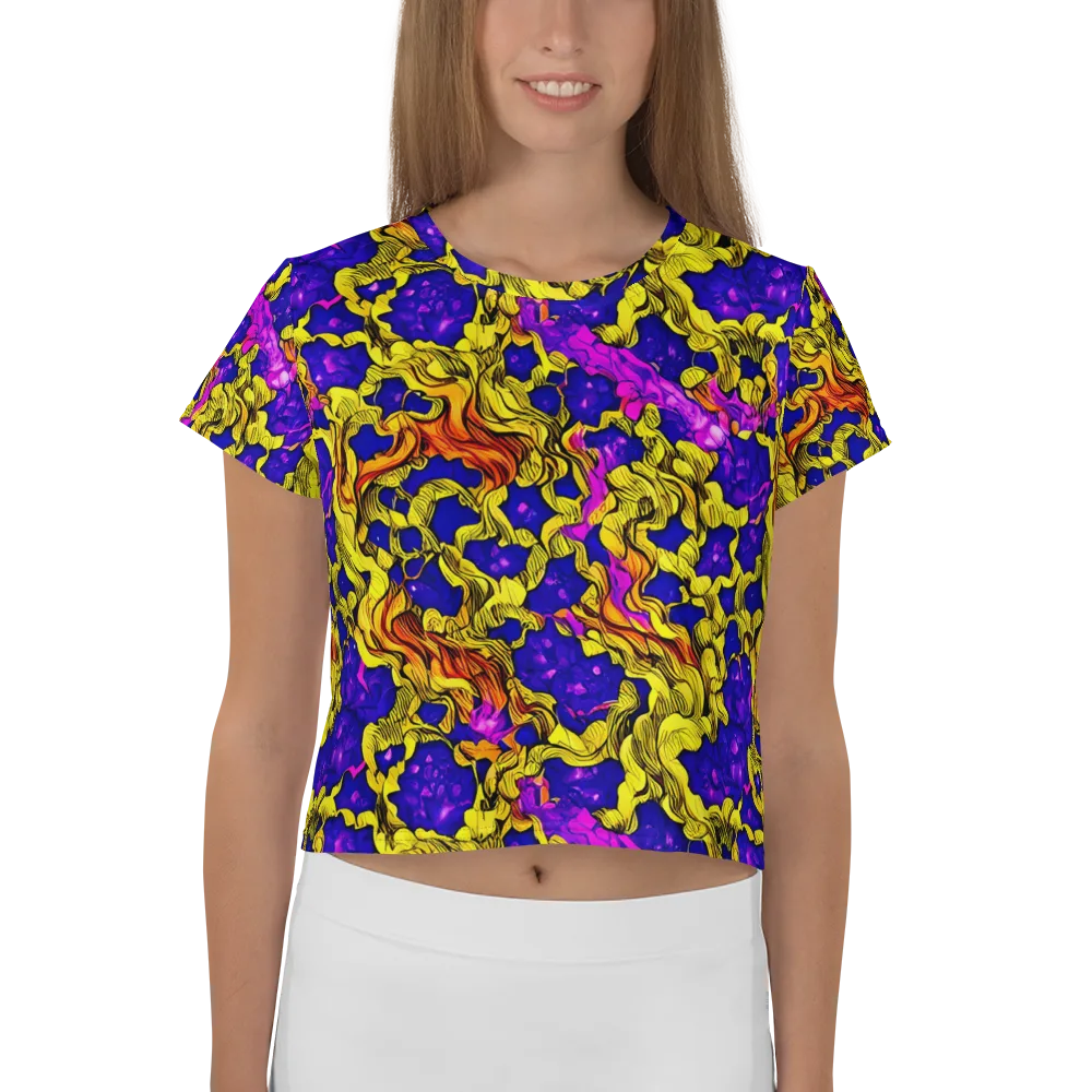 Ultraviolet Inferno on Crop Tee — Front