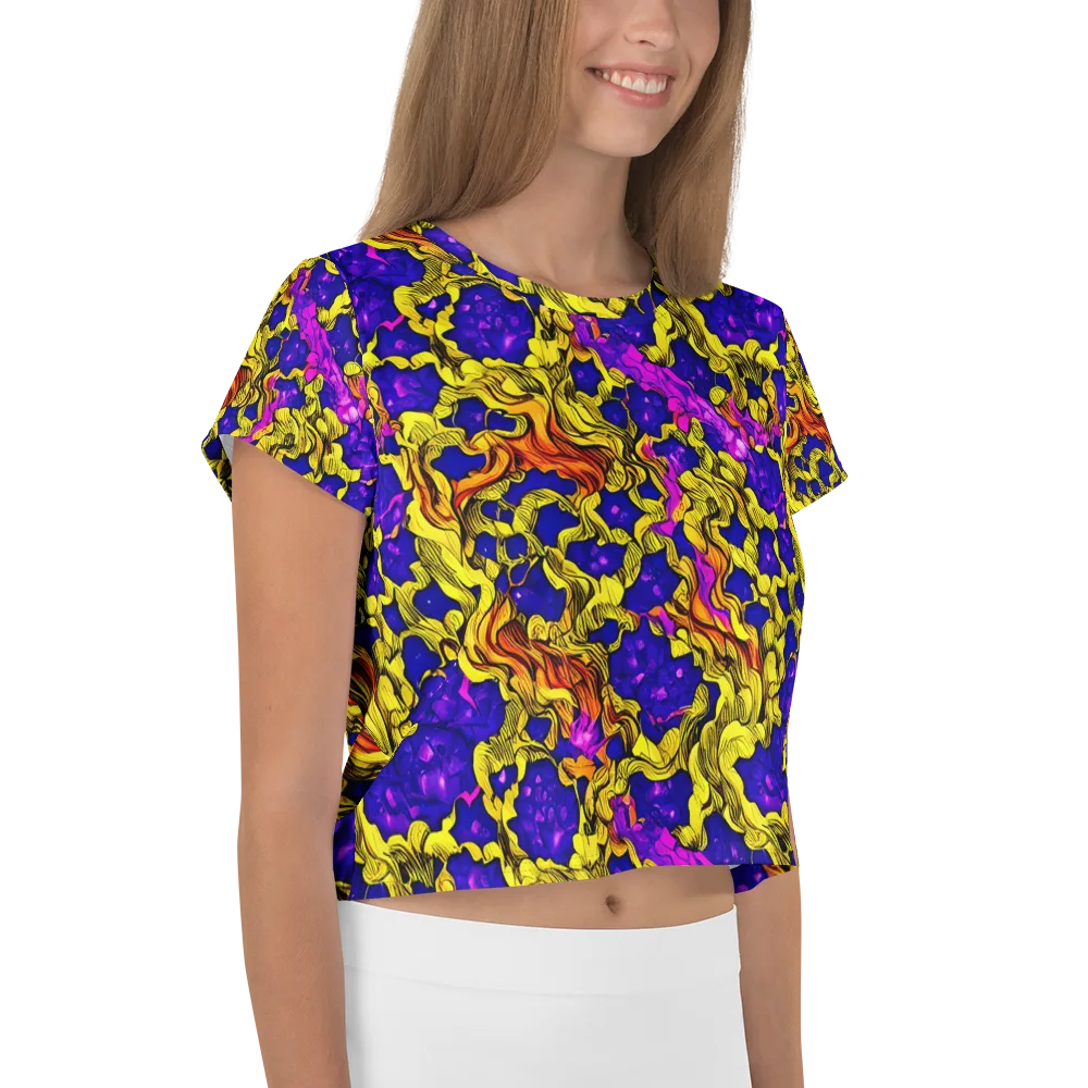 Ultraviolet Inferno on Crop Tee — Right
