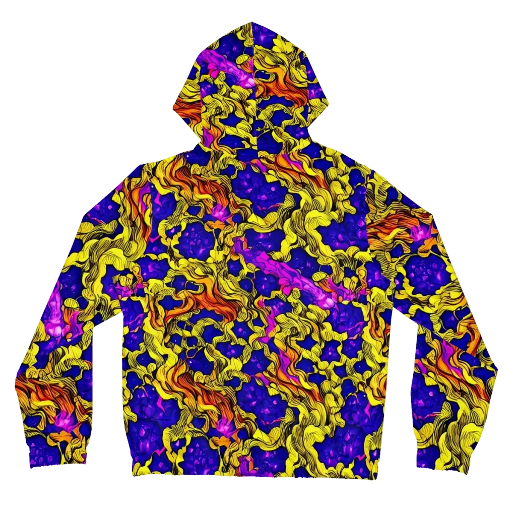 Ultraviolet Inferno on Women's Full-Zip Hoodie — Back