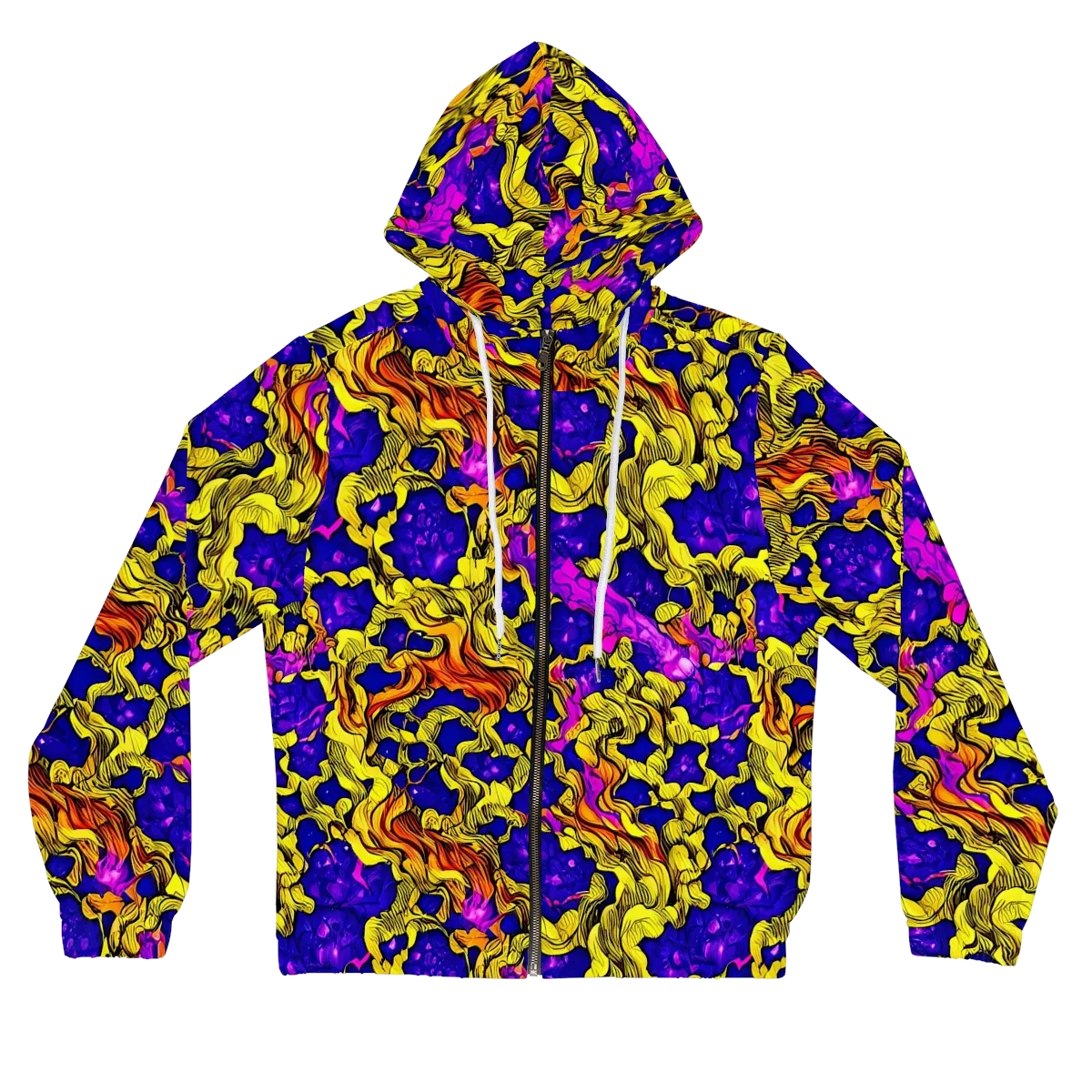 Ultraviolet Inferno on Women's Full-Zip Hoodie — Front