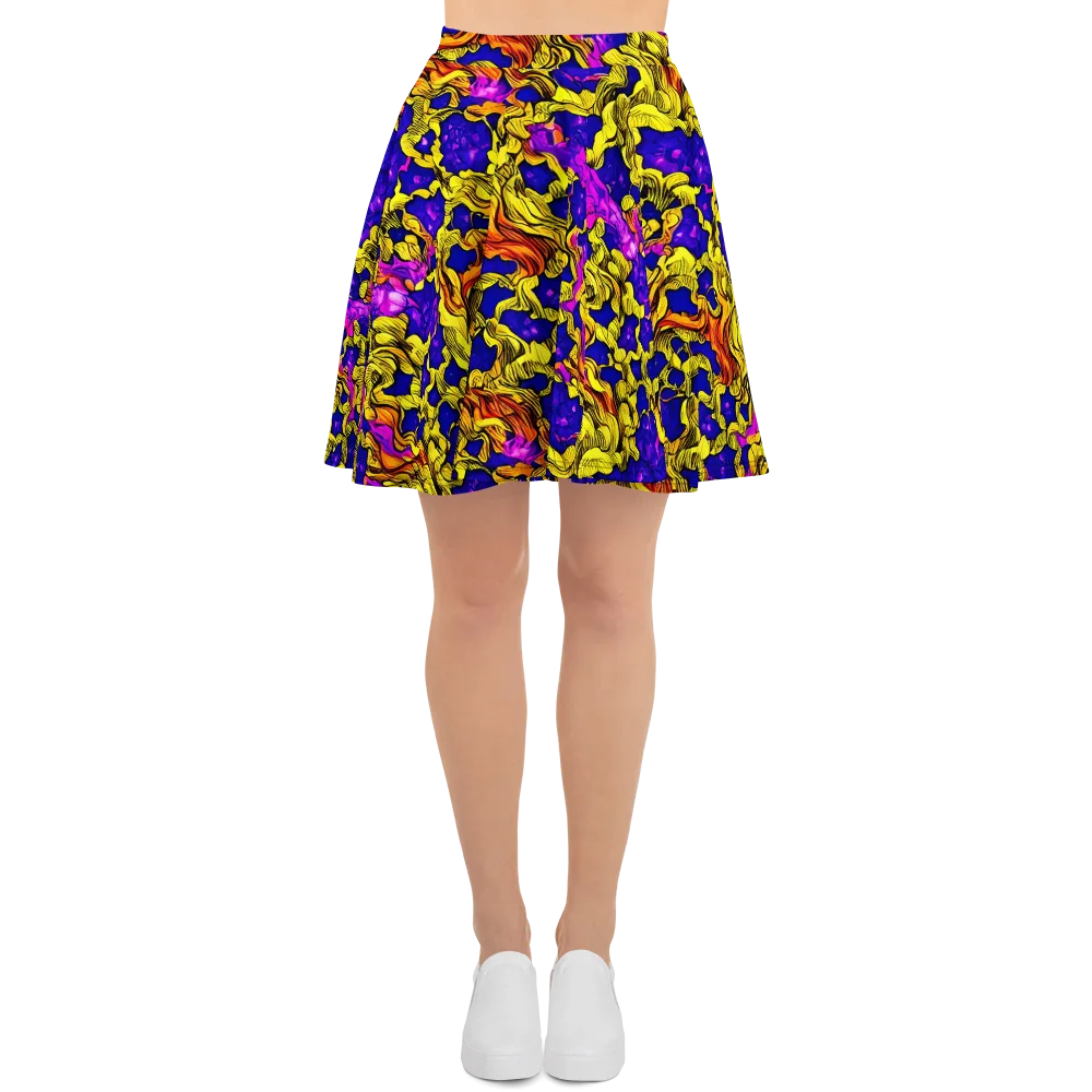 Ultraviolet Inferno on Skater Skirt — Front