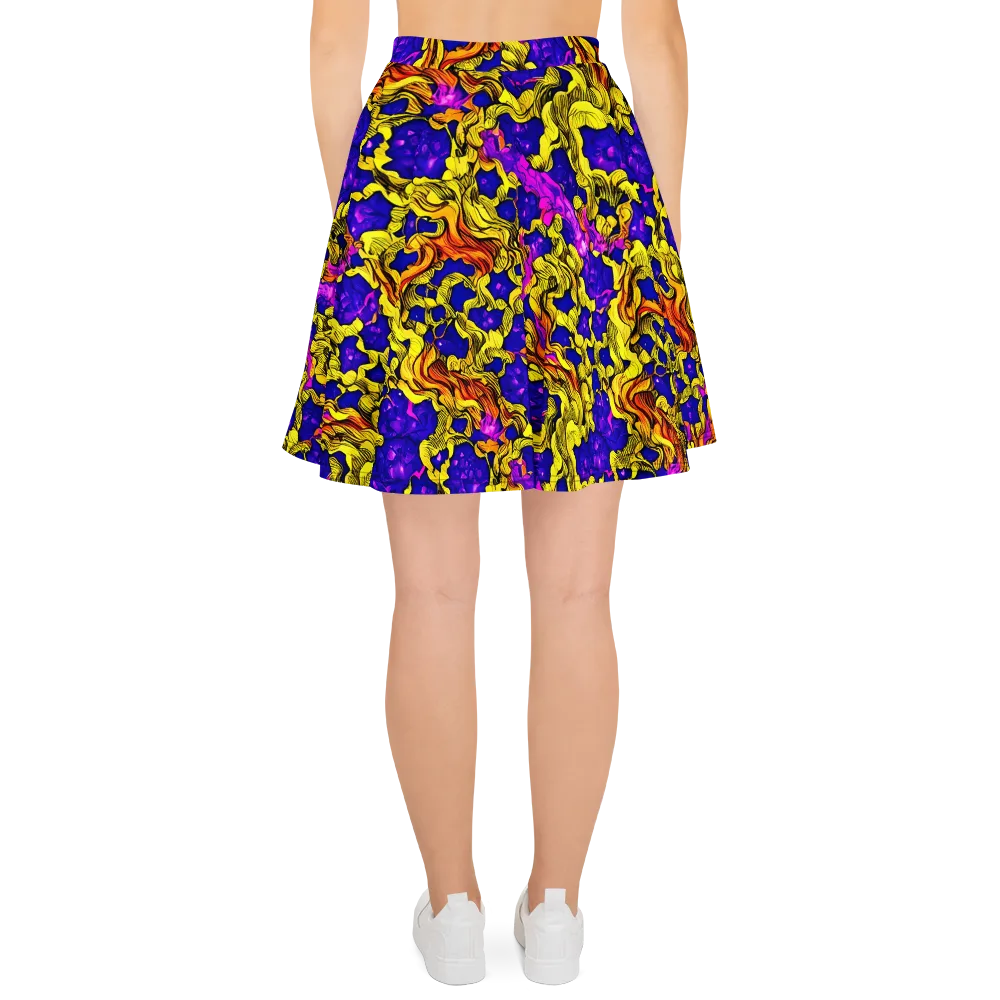Ultraviolet Inferno on Skater Skirt — Back