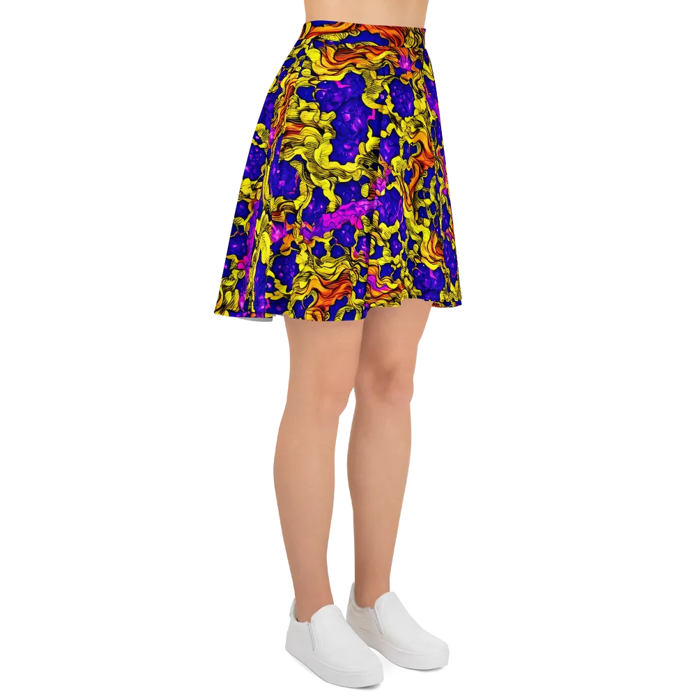 Ultraviolet Inferno on Skater Skirt — Right