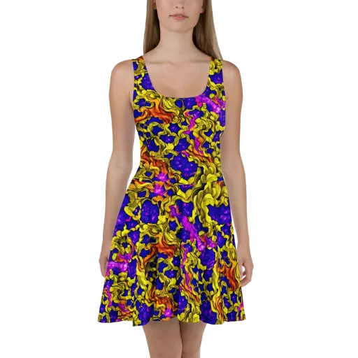 Ultraviolet Inferno on a Skater Dress