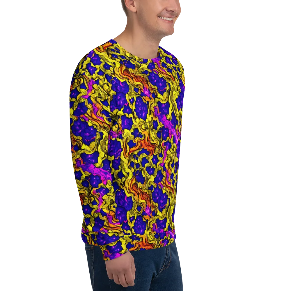 Ultraviolet Inferno on Sweatshirt — Right Front