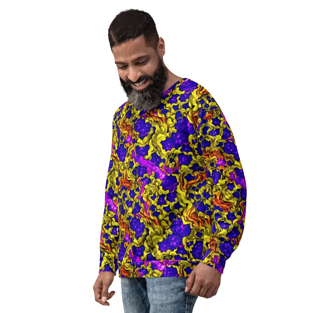 Ultraviolet Inferno on Sweatshirt — Left Front