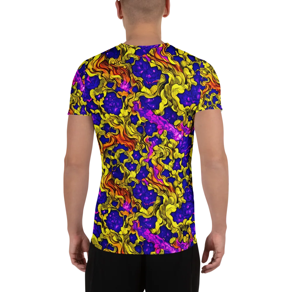 Ultraviolet Inferno on Men's Athletic T-Shirt — Back