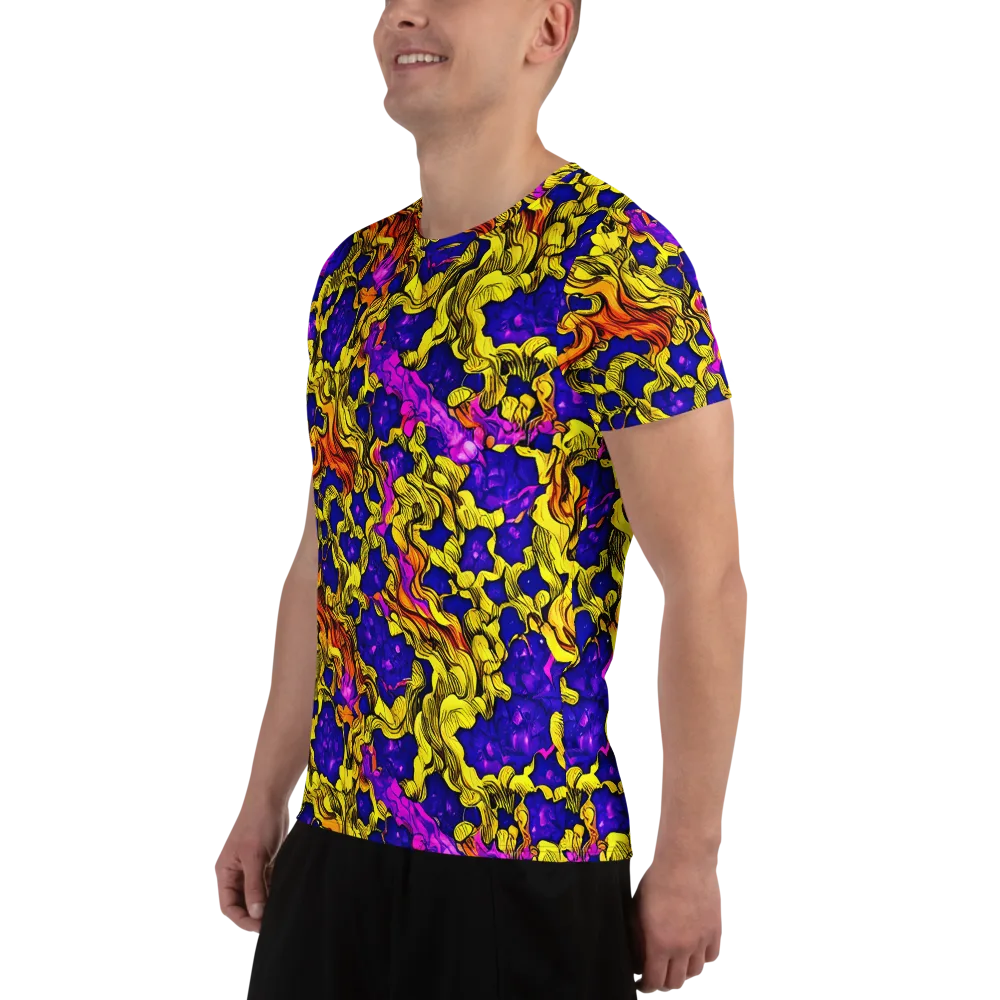Ultraviolet Inferno on Men's Athletic T-Shirt — Left