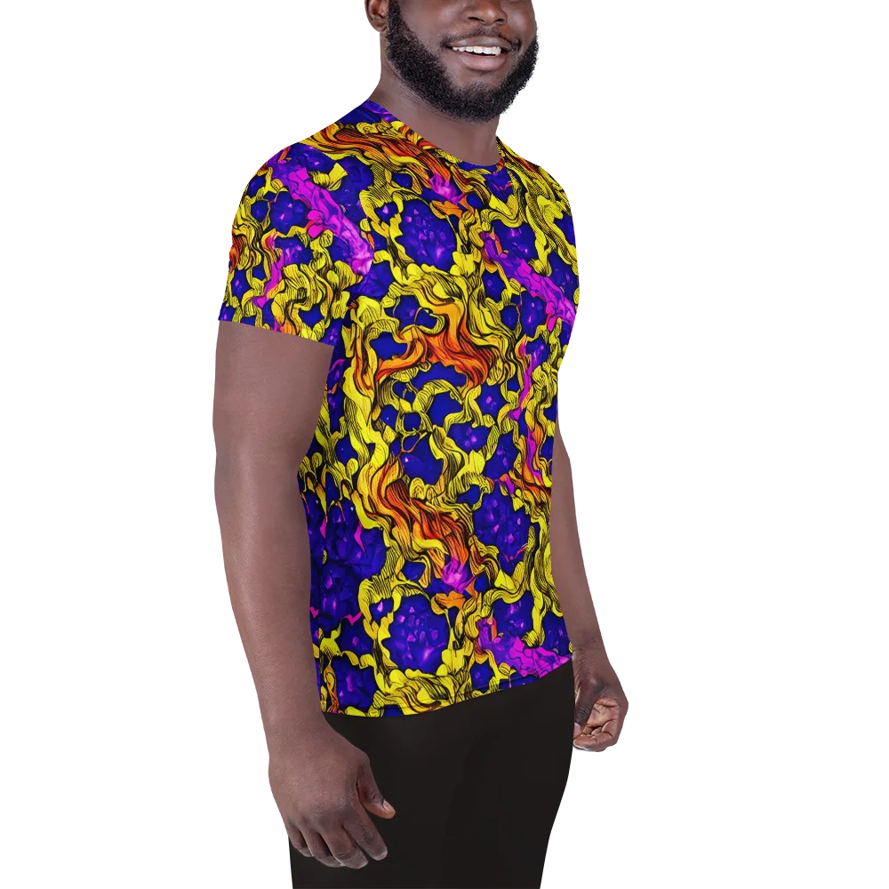 Ultraviolet Inferno on Men's Athletic T-Shirt — Right