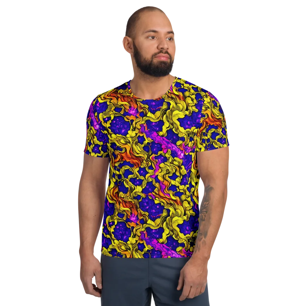 Ultraviolet Inferno on Men's Athletic T-Shirt — Front