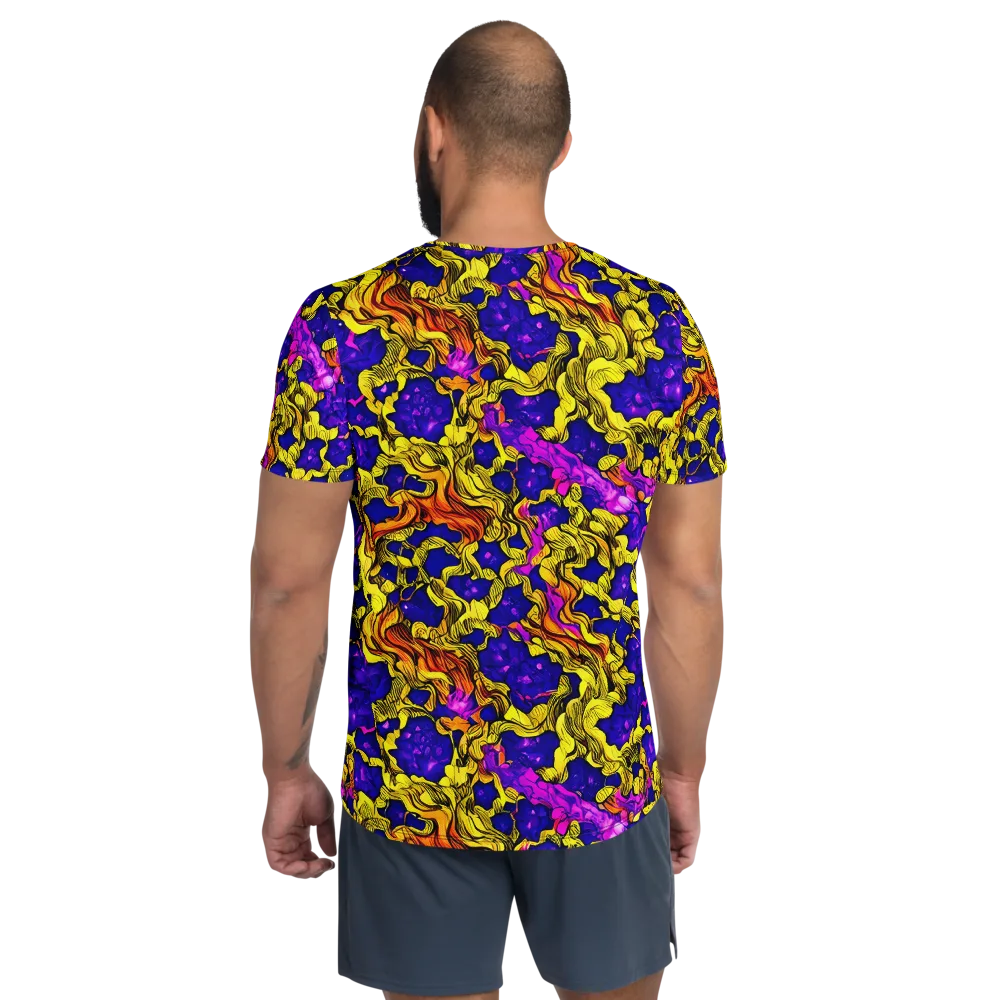 Ultraviolet Inferno on Men's Athletic T-Shirt — Back