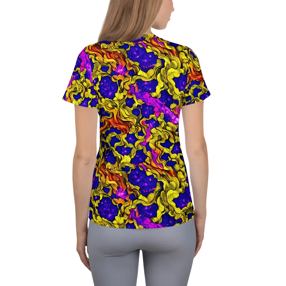 Ultraviolet Inferno on Women's Athletic T-Shirt — Back