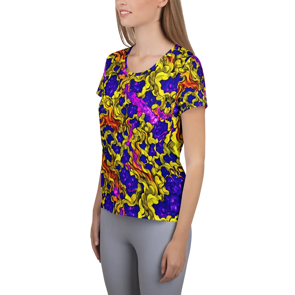 Ultraviolet Inferno on Women's Athletic T-Shirt — Left