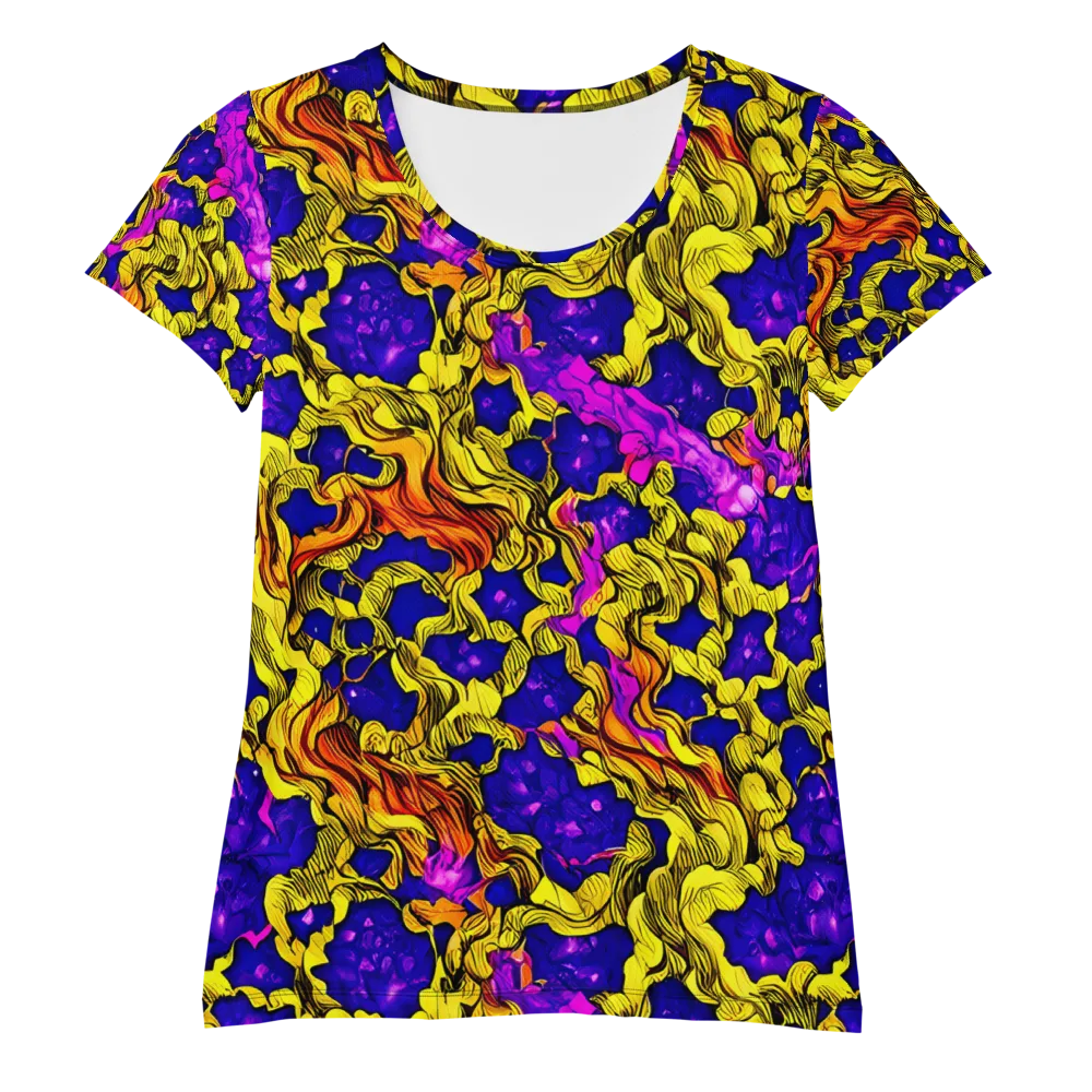 Ultraviolet Inferno on Women's Athletic T-Shirt — Front