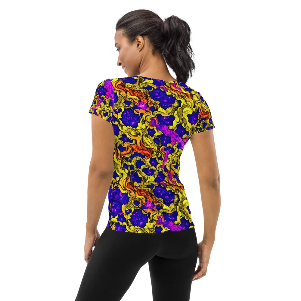Ultraviolet Inferno on Women's Athletic T-Shirt — Back